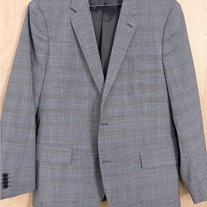 Men's Gray check suit, lands end, 42s, 34 pants